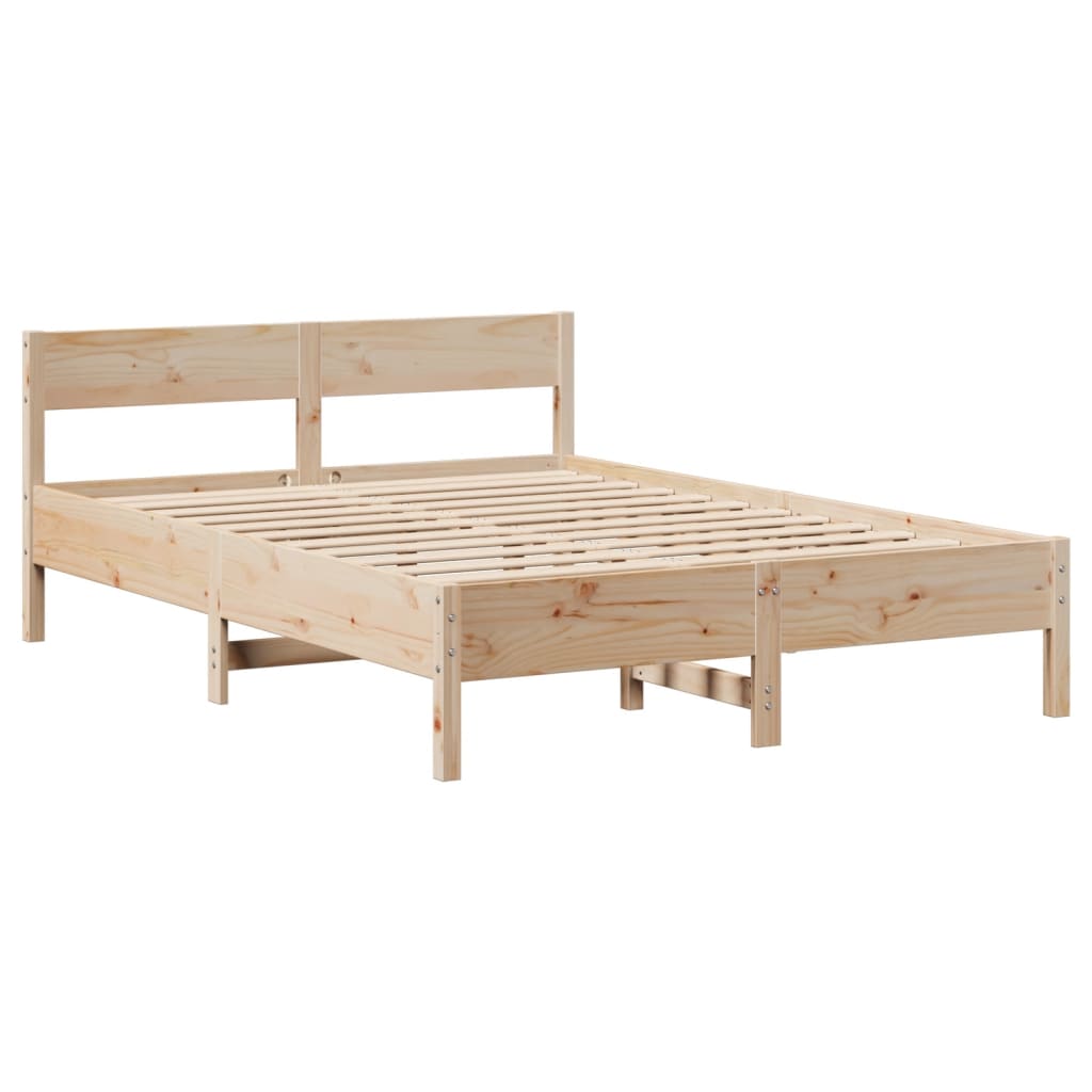 Bed Frame without Mattress 160x200 cm Solid Wood Pine